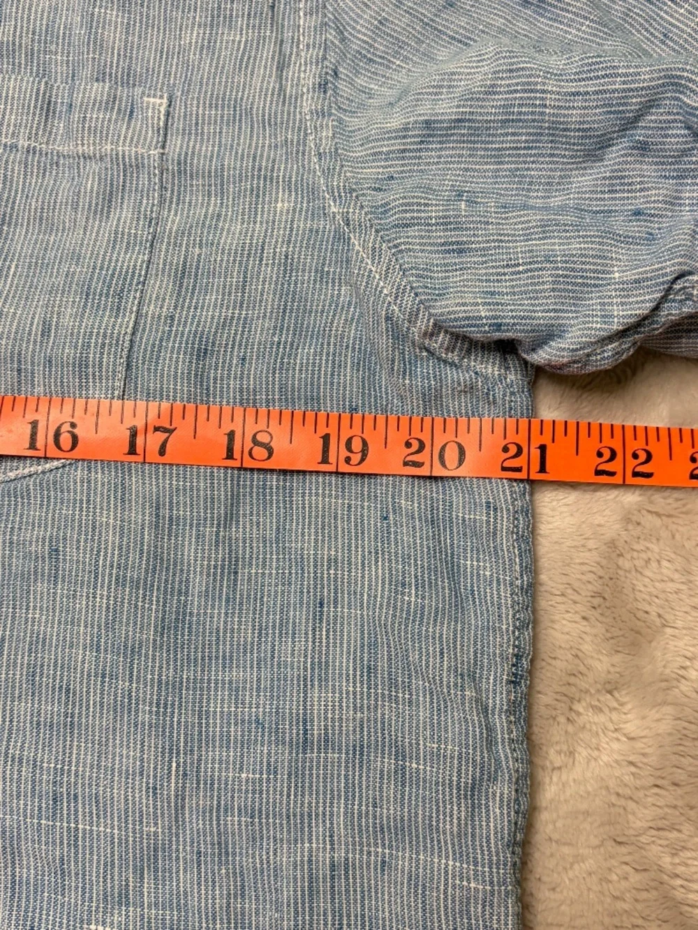 Banana Republic Button Down Shirt Mens M Blue 100% Linen Camden Fit Beach Preppy